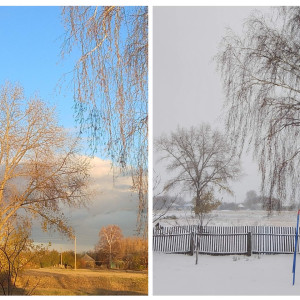 Два фото с разницей в одну ночь. Вот такая зима в этом году была.