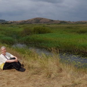 Возле реки Караганки, текущей по разлому земной коры (Аркаим)