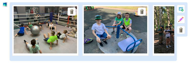 Рис. 7. Слайдер с загруженными фото.