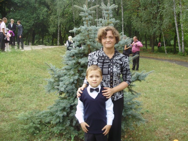 Это уже мы с моим любимым сыном Олежкой вдвоем