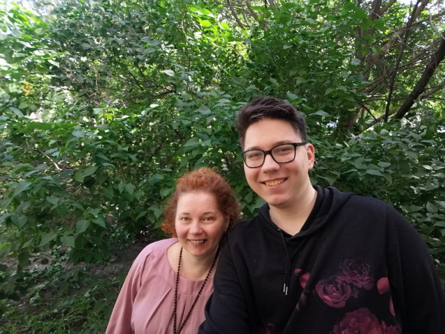 С любимым сыночком)