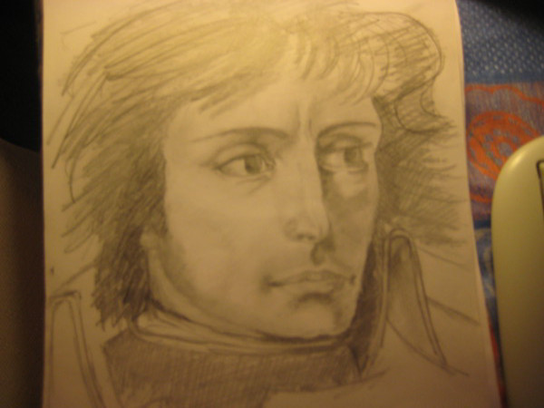 для себя рисую....Наполеон в юности...