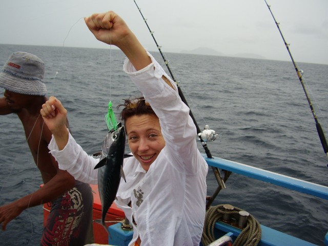 Индийский океан. Вот он- мой первый улов тунца!!!:)