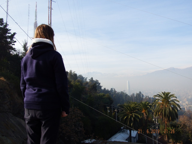 Santiago, cerro San Cristobal. Вид на восточную часть города.