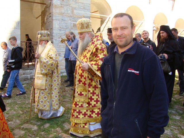 Общее богослужение русского и болгарского владык  , болгарский монастырь Зограф