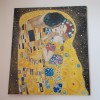 Фрагмент работы Густава Климта "Поцелуй". Моя копия.
