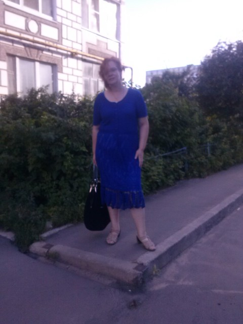 синее платьице