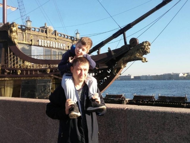 С сыном в Питере