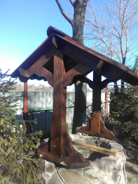 моя работа крыша на колодец