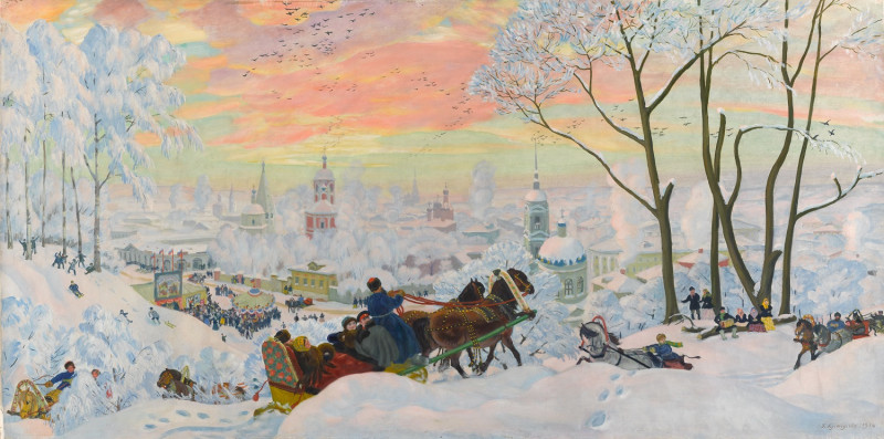 Б.М. Кустодиев в Москве.