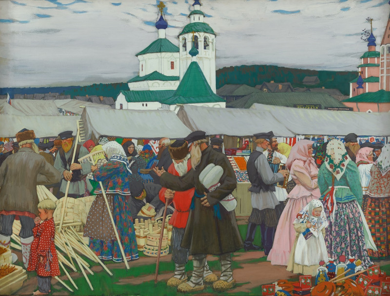 Б.М. Кустодиев в Москве.