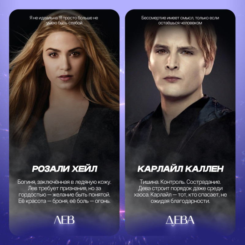 Герои сумерек по знакам зодиака